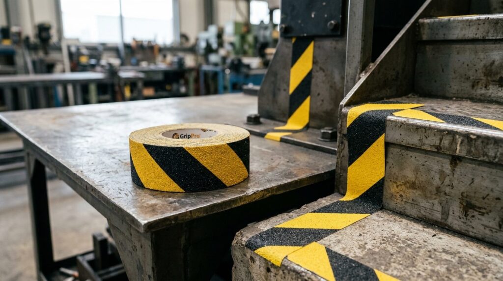 Close-up product lifestyle image: Premium anti-slip safety t